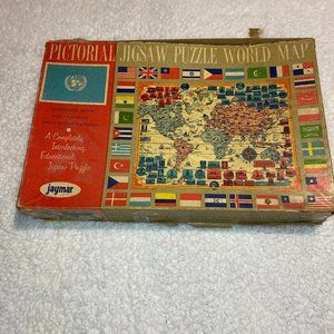 VTG Jaymar Jigsaw Puzzle World Map